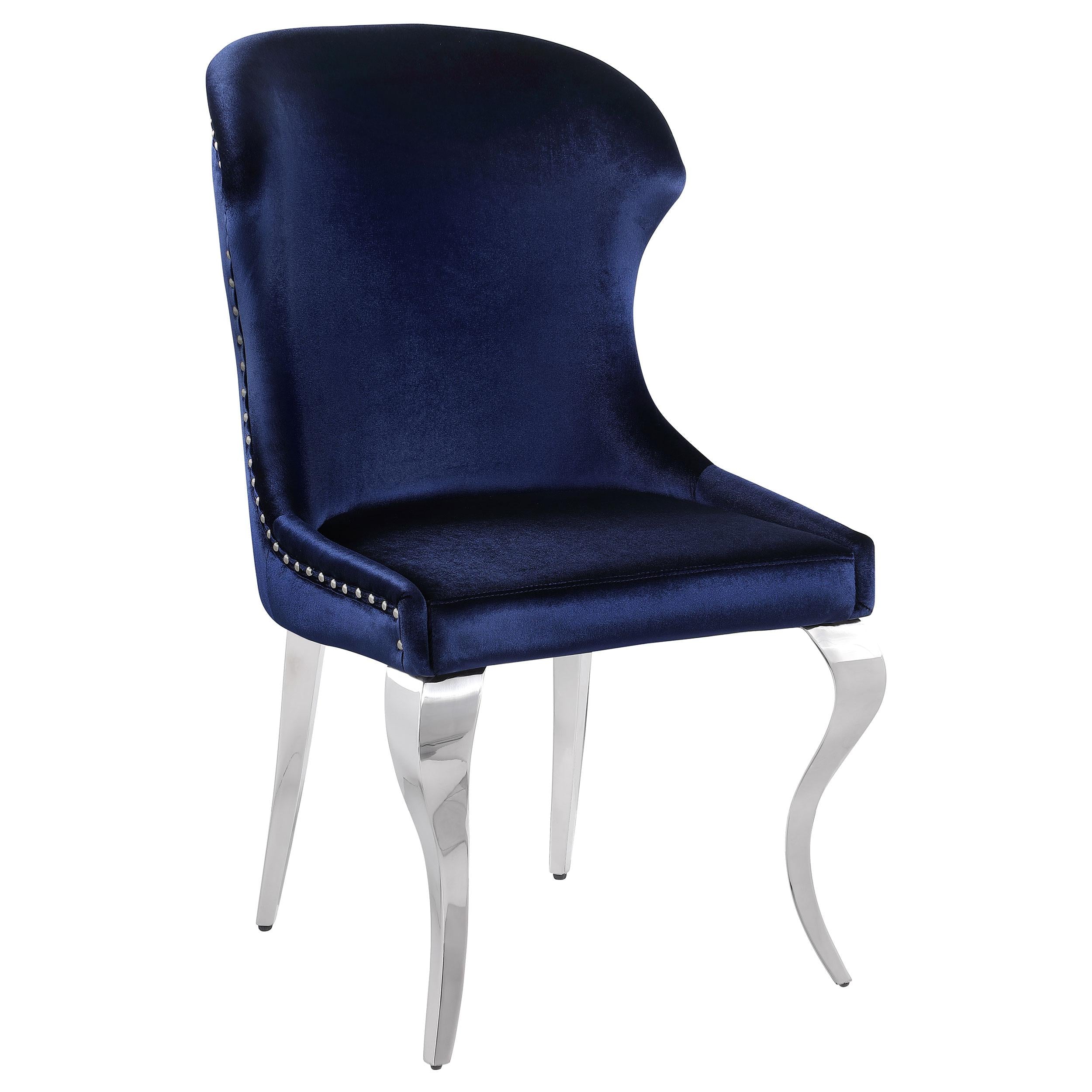 Coaster Furniture Cheyanne 190745 Upholstered Dining Side Chair - Ink Blue IMAGE 1